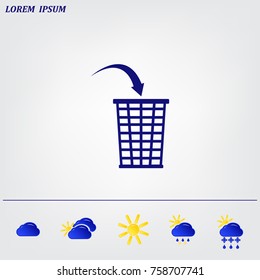Vector trash basket icon