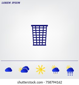 Vector trash basket icon