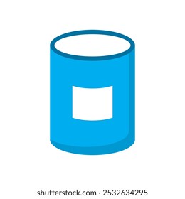 
vector trash can with blue isolated