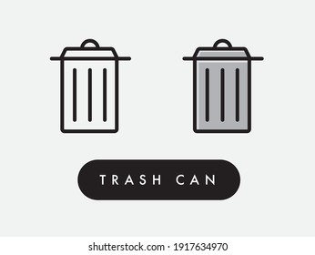 Vector trash can garbage icon illustration
