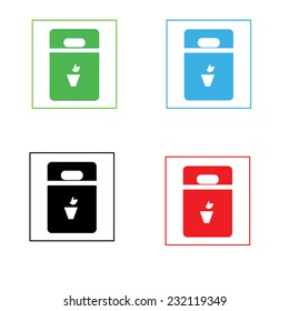 Vector trash can icon. Eps10 illustration.