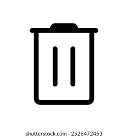 Vector Trash Can Icon Symbol