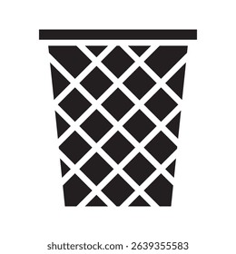 vector trash can icon. vector trash can symbol. trash tank. trash basket. delete icon.
