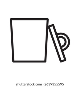 vector trash can icon. vector trash can symbol. trash tank. trash basket. delete icon.