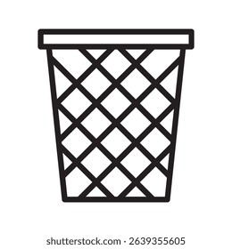 vector trash can icon. vector trash can symbol. trash tank. trash basket. delete icon.