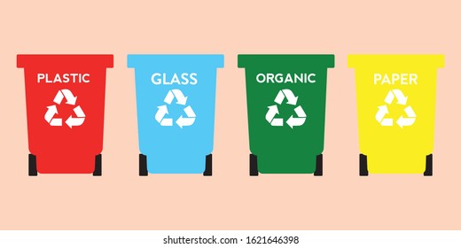 Vector trash can isolated on background.vector illustration eps 10.