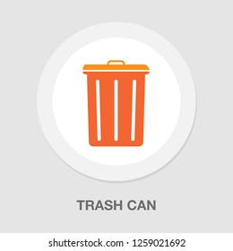 vector trash can, recycle bin icon - garbage illustration