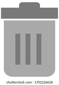 vector trash can, recycle bin icon - garbage illustration for app