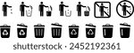 Vector Trash Disposal Pictogram Set