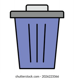 Vector Trash Filled Outline Icon Design
