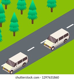 Vector trasportation illustration. Icons of transport. Travel design, isolated image of vehicle. Traffic and speed concept.