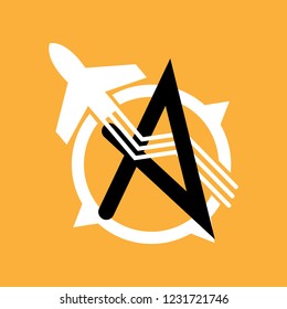 vector travel air plane logo