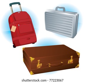 Vektorreisetaschen-Set.
