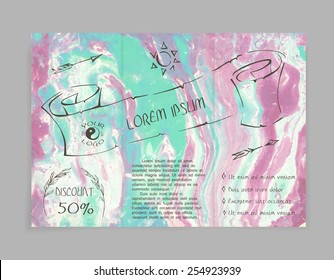 Vector Travel Brochure Template. EPS 10 Travel Pattern