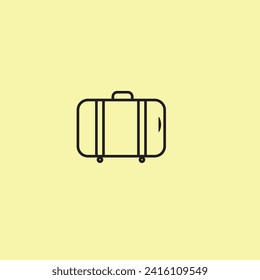 Icono plano del estuche de viaje del vector