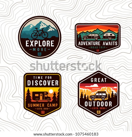 Vector  travel color patch set.