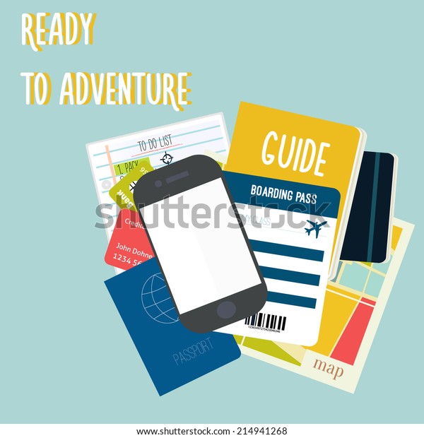 Vector travel flat\
background