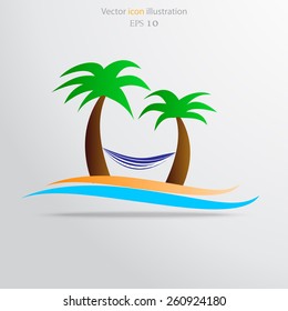 Vector travel flat icon illustration.