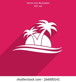 Vector travel flat icon illustration.