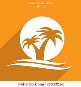 Vector travel flat icon illustration.
