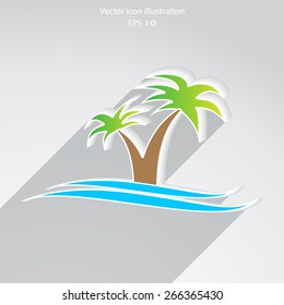 Vector travel flat icon illustration.