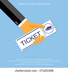 Vector travel flat icon illustration.