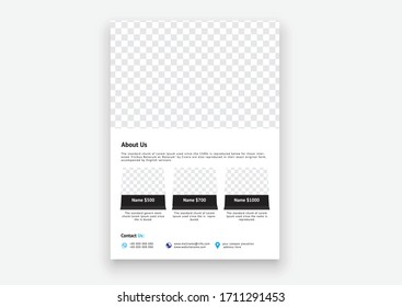 Vector travel flyer design template