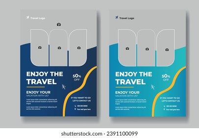 Vector Travel Flyer Design Template