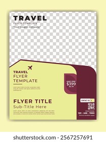Vector travel flyer template best