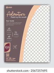 Vector travel flyer template best