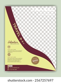Vector travel flyer template best