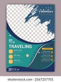 Vector travel flyer template best