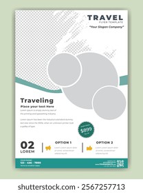 Vector travel flyer template best