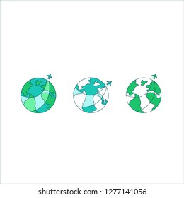 Vector travel icon. Good for logo airlines or travel company