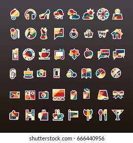 vector of travel icon set 