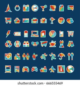 vector of travel icon set