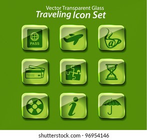 Vector travel icon set for web & applications  security