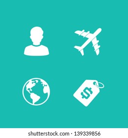 Vector Travel Icon Symbol Set