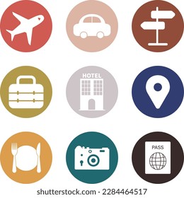 Vector of the travel icons