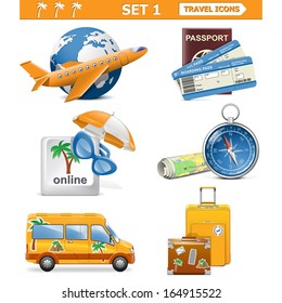 Vector travel icons set 1