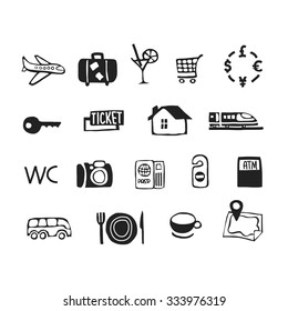 Vector travel icons set