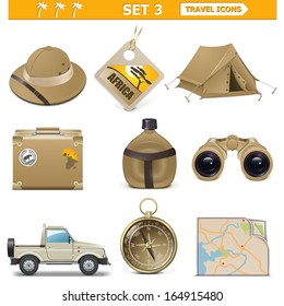 Vector travel icons set 3