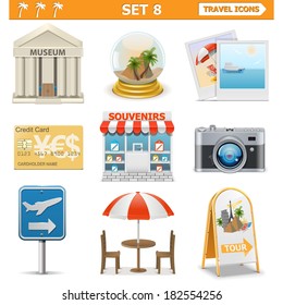 Vector travel icons set 8