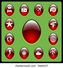 vector travel iconset
