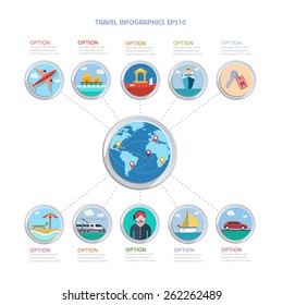 Vector travel infographics