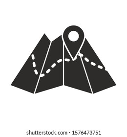 Vector travel map icon. Logo illustration.