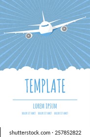 Vector travel poster, empty template. You can use it as brochure, flyer, magazine, poster and cover