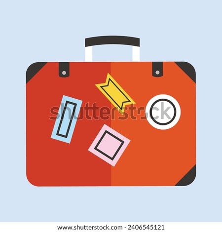 Vector travel suitcase icon cartoon of travel suitcase vector icon for web design