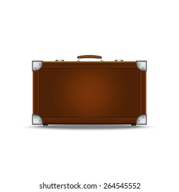 Vector Travel Suitcase isolated on white