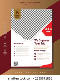 
Vector travel tour flyer template